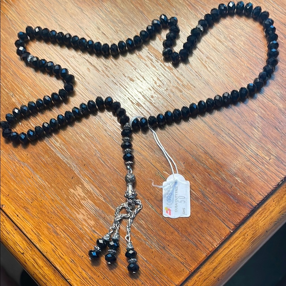 Elegant Black Beaded Necklace from Dubai